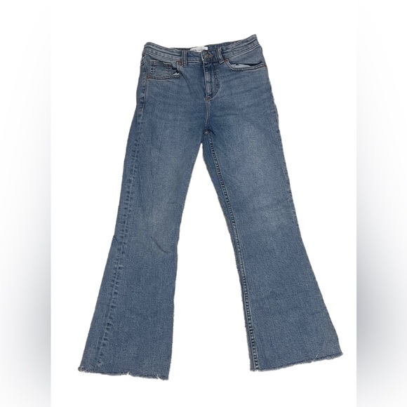 Zara Boot Cut Blue Jeans Denim Stretchy Size 4 - Picture 3 of 4